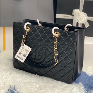 Chanel Black Caviar XL GST Shopper Tote